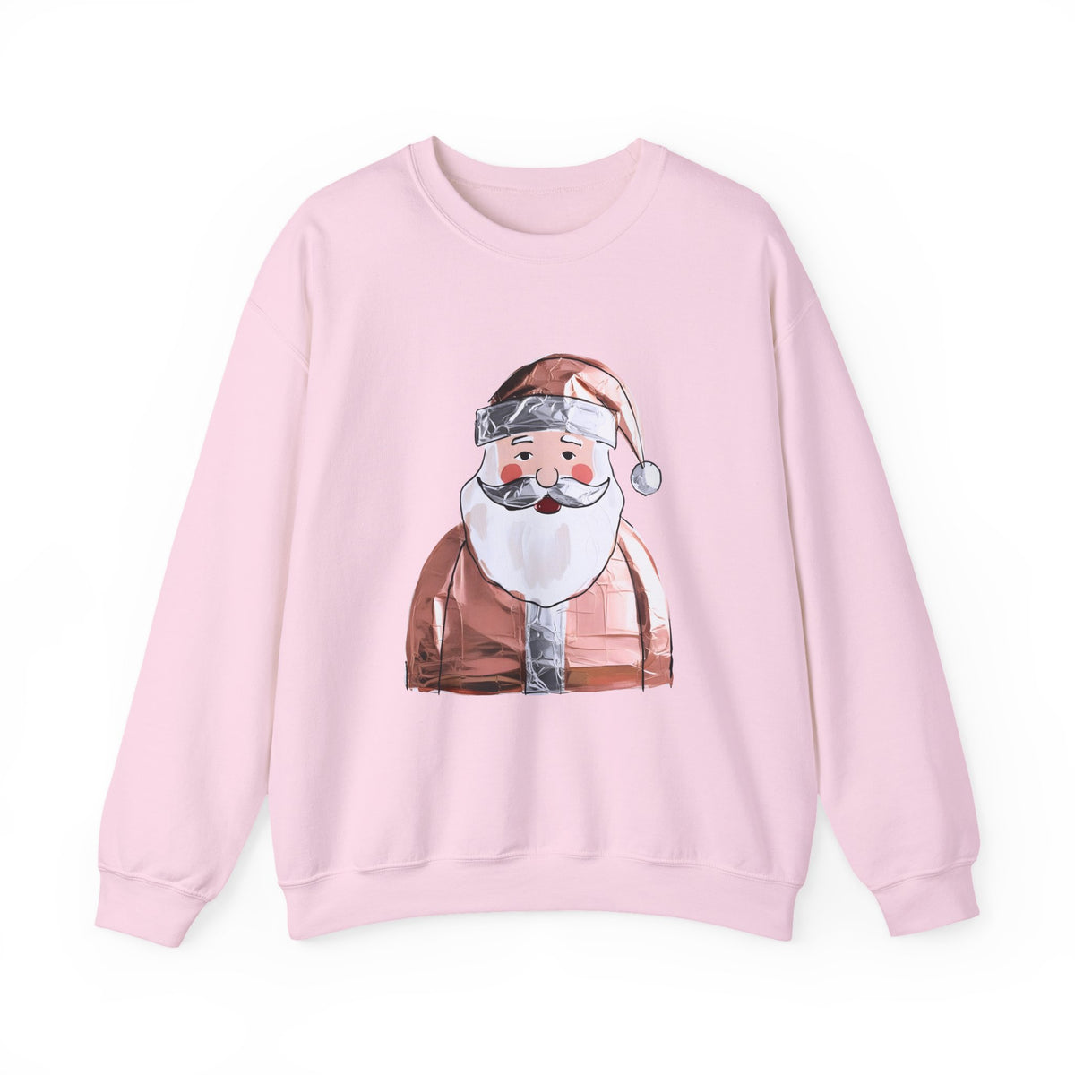 Blush Santa Sweatshirt For Cozy Holiday Style Cute Pink Christmas Pullover Whimsical Winter Crewneck