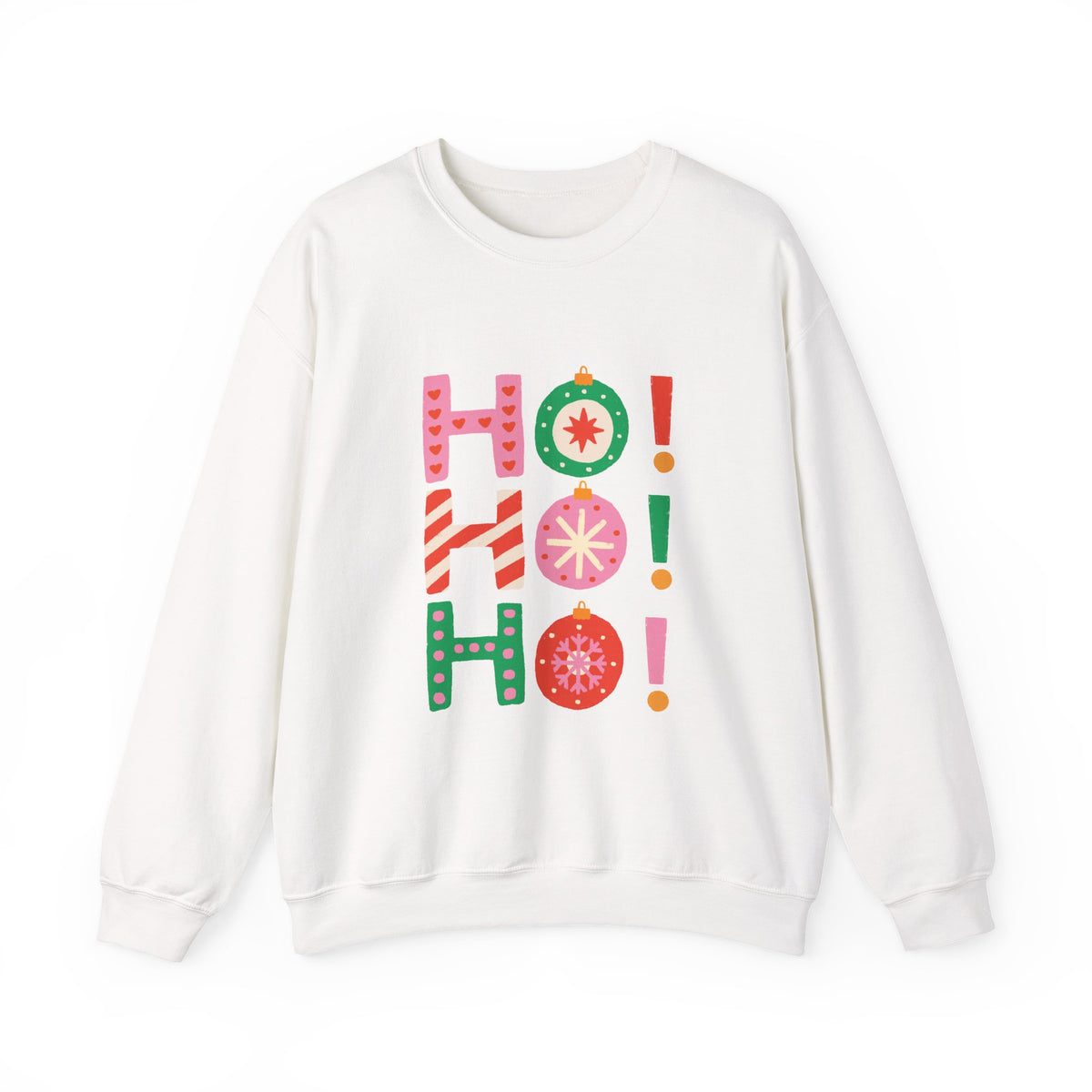 Colorful Ho Ho Ho Christmas Sweatshirt Cute Holiday Crewneck For Girlfriend Gift Fun Festive Pullover