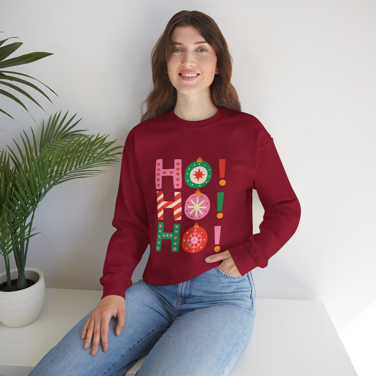 Colorful Ho Ho Ho Christmas Sweatshirt Cute Holiday Crewneck For Girlfriend Gift Fun Festive Pullover – product image 13