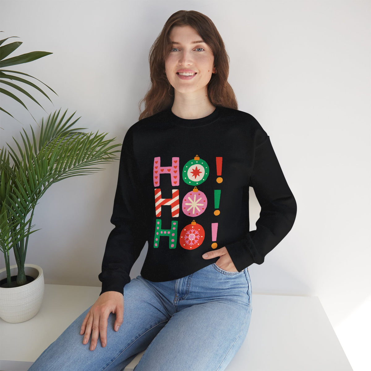 Colorful Ho Ho Ho Christmas Sweatshirt Cute Holiday Crewneck For Girlfriend Gift Fun Festive Pullover – product image 9
