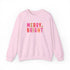 Merry & Bright Embroidered Christmas Sweatshirt For Women Cozy Holiday Crewneck Sister Cute Festive – product image 3