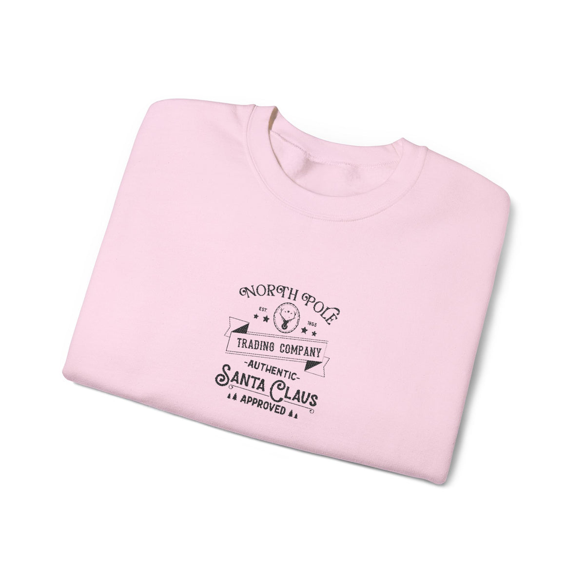 North Pole Embroidered Sweatshirt For Christmas Movie Night Vintage Christmas Crewneck Cozy Holiday – product image 5