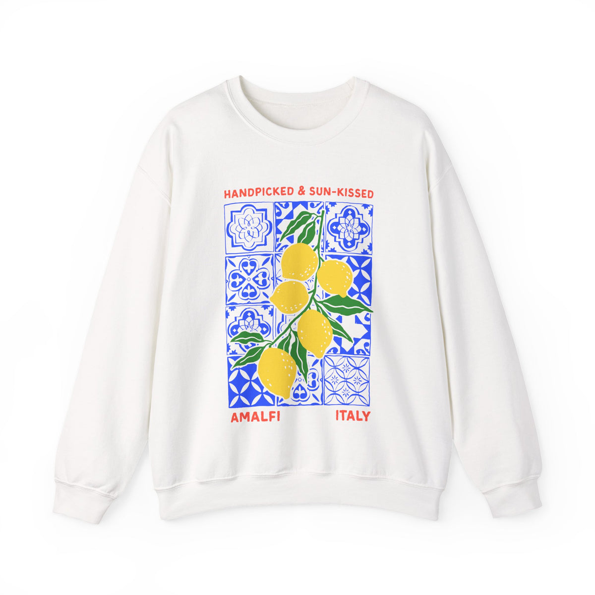 Amalfi Coast Sweatshirt Italy Inspired Top Lemon Graphic Tee Gift For Italy Lover Pullover
