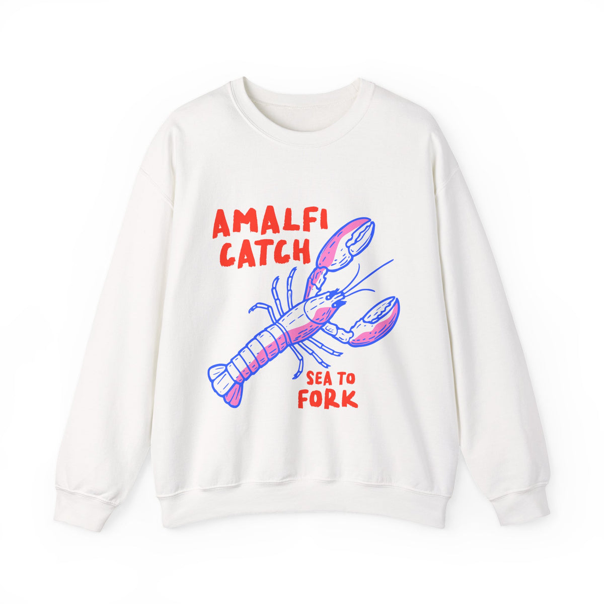 Amalfi Coast Sweatshirt Italy Inspired Top Seafood Graphic Pullover Gift For Italy Lover
