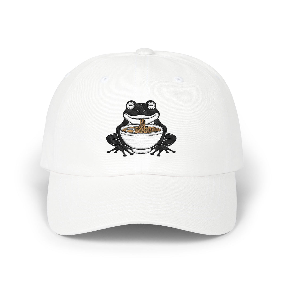 Frog Ramen Embroidered Dad Hat Funny Foodie Cap Gift Idea For Animal Lovers Casual Summer Outfit Hat