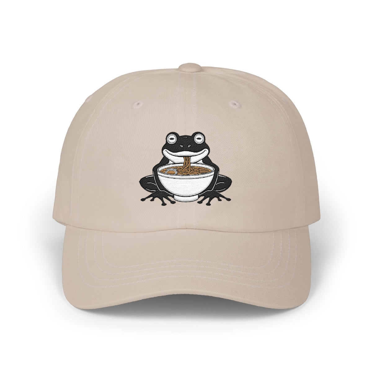 Frog Ramen Embroidered Dad Hat Funny Foodie Cap Gift Idea For Animal Lovers Casual Summer Outfit Hat – product image 2