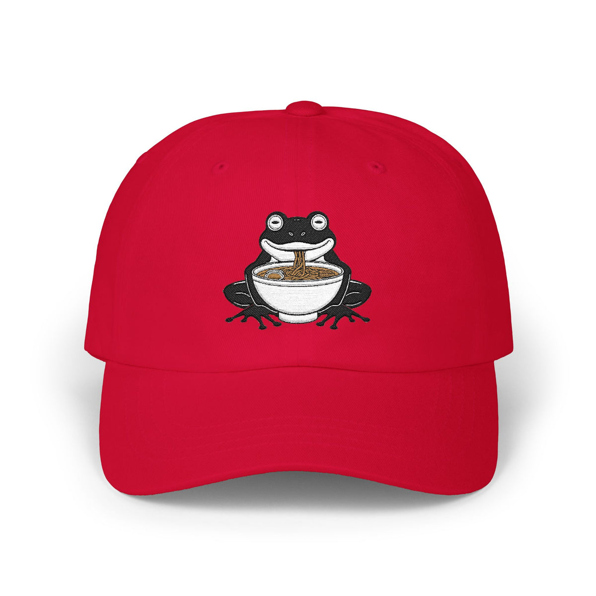 Frog Ramen Embroidered Dad Hat Funny Foodie Cap Gift Idea For Animal Lovers Casual Summer Outfit Hat – product image 3
