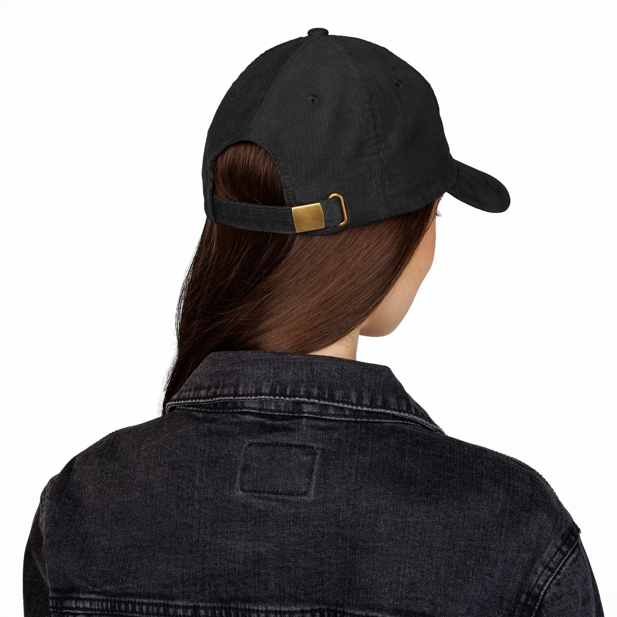 Embroidered Hat Gift For Him Minimal Text Corduroy Cap Bold Statement Streetwear Aesthetic Outfit – product image 7