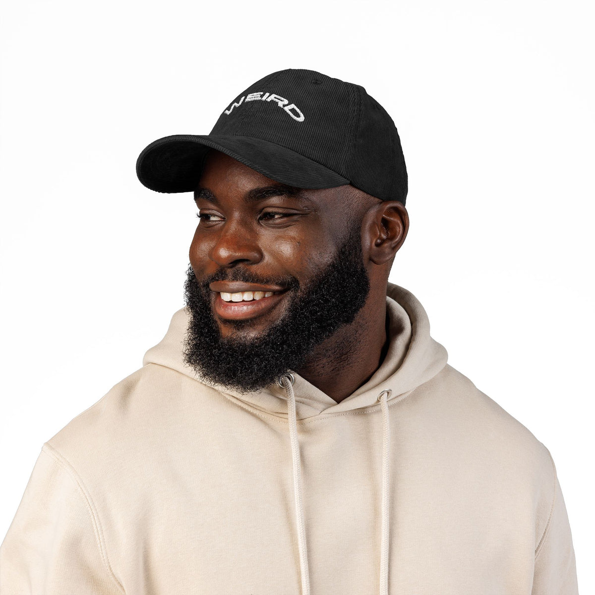 Embroidered Hat Gift For Him Minimal Text Corduroy Cap Bold Statement Streetwear Aesthetic Outfit – product image 8