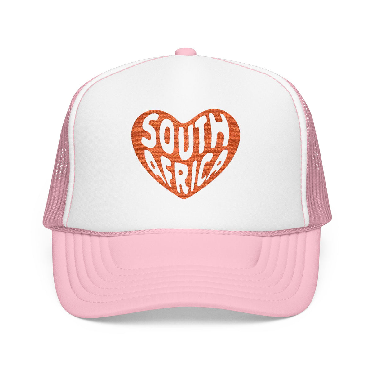 South Africa Embroidered Hat Gift For Travelers White Foam Mesh Cap Travel Embroidery Hat Africa Gift – product image 5