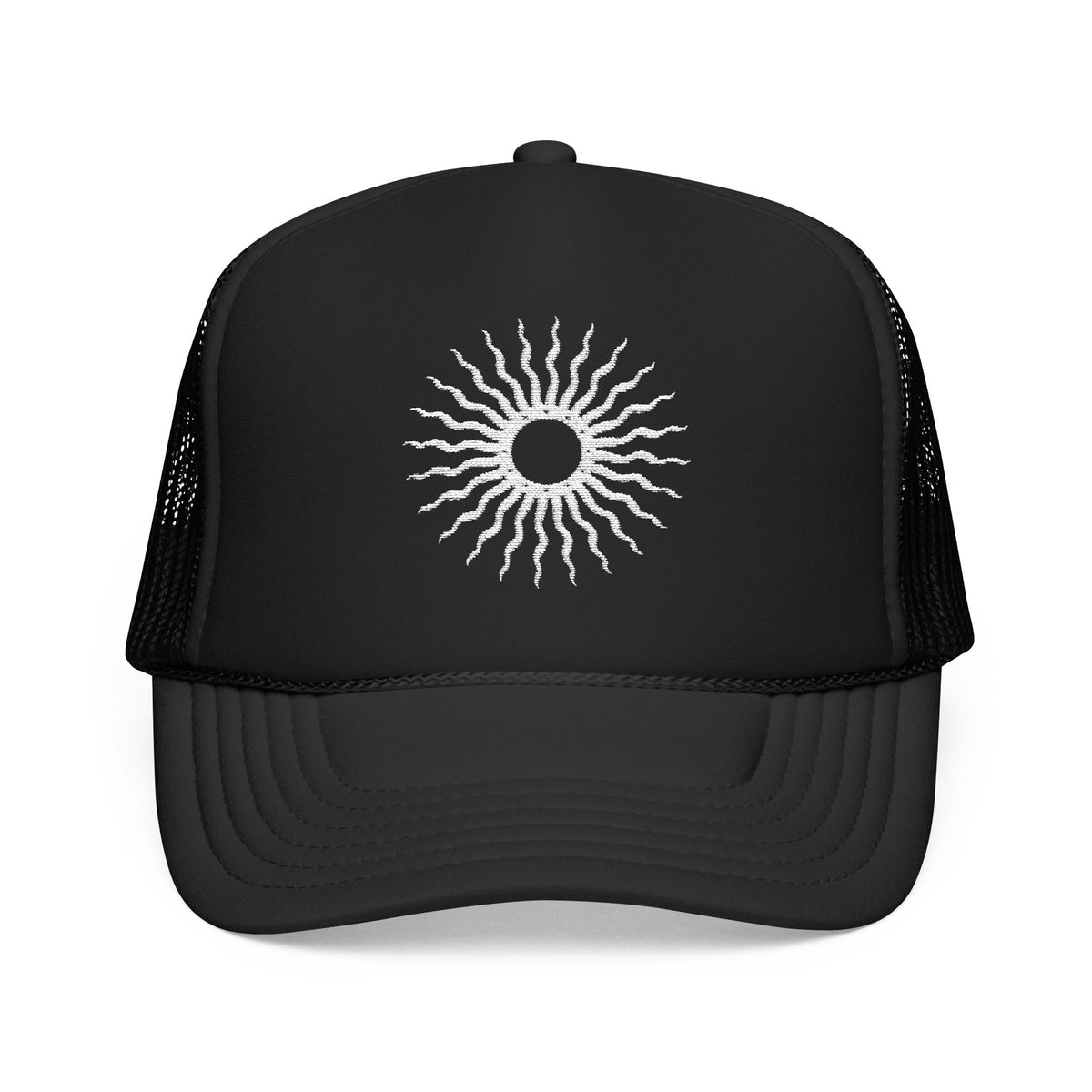 Embroidered Sun Hat For Summer Cap For Surfers Gift Surf Hat Radiant Sunburst Embroidered Foam Hat