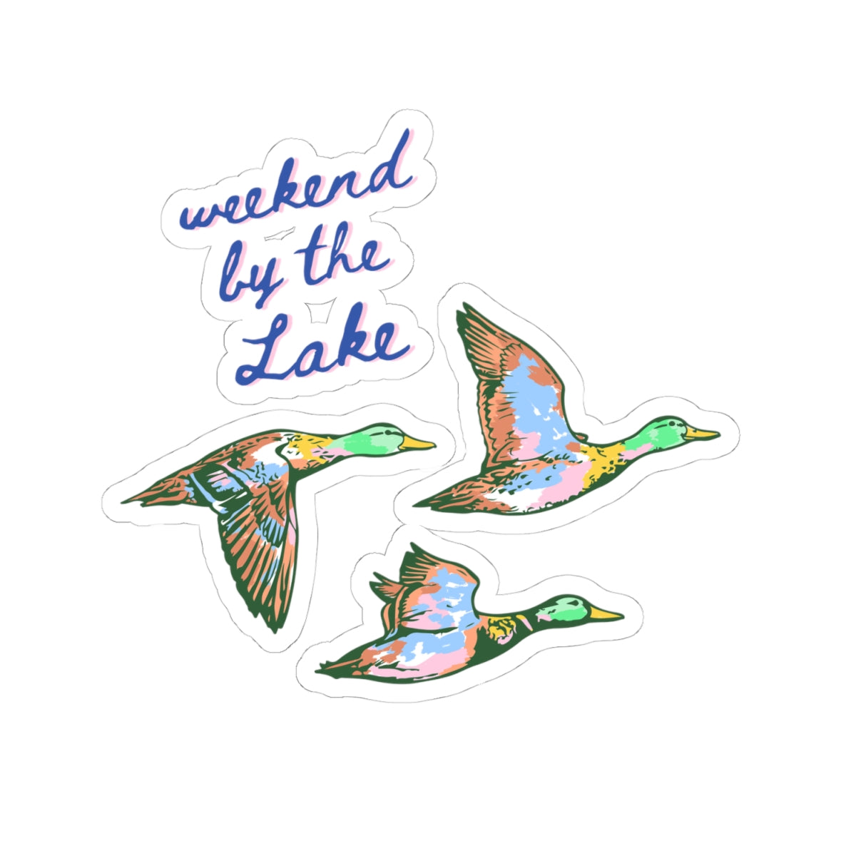 Lake House Sticker Duck Lover Gift Cottage Weekend Decal Cabin Vacation Accessory Nature Lover