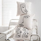 Lambswool style embroidered 45x45cm Nordic cushion cover detail view 4
