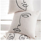 Lambswool style embroidered 45x45cm Nordic cushion cover detail view 6