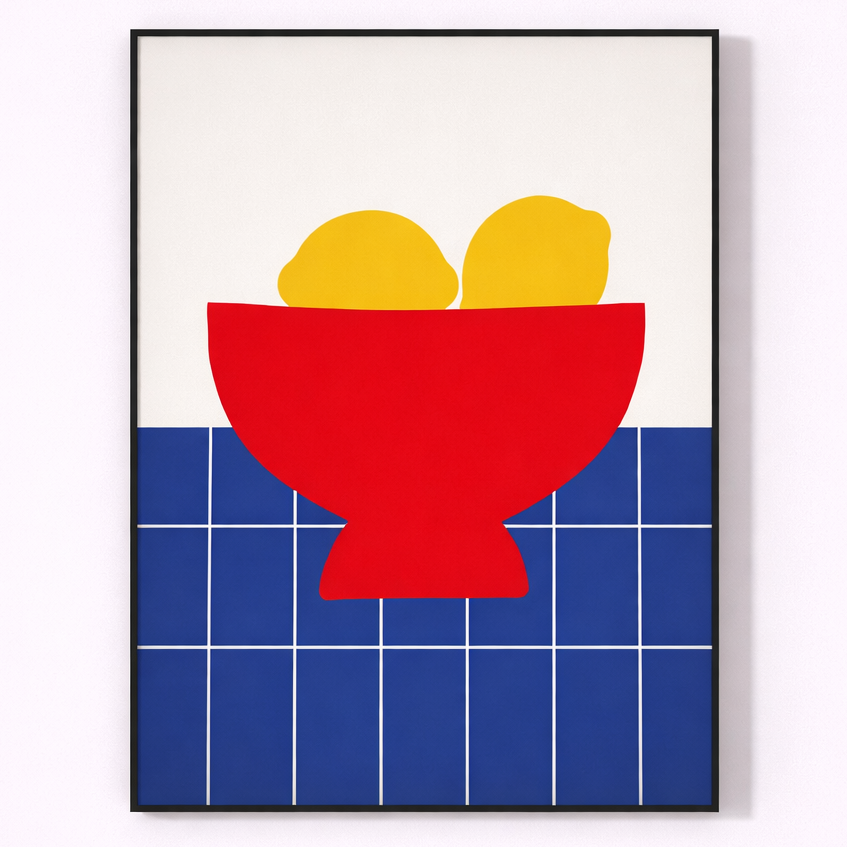 Lemon Bowl Kitchen Wall Art - main product view