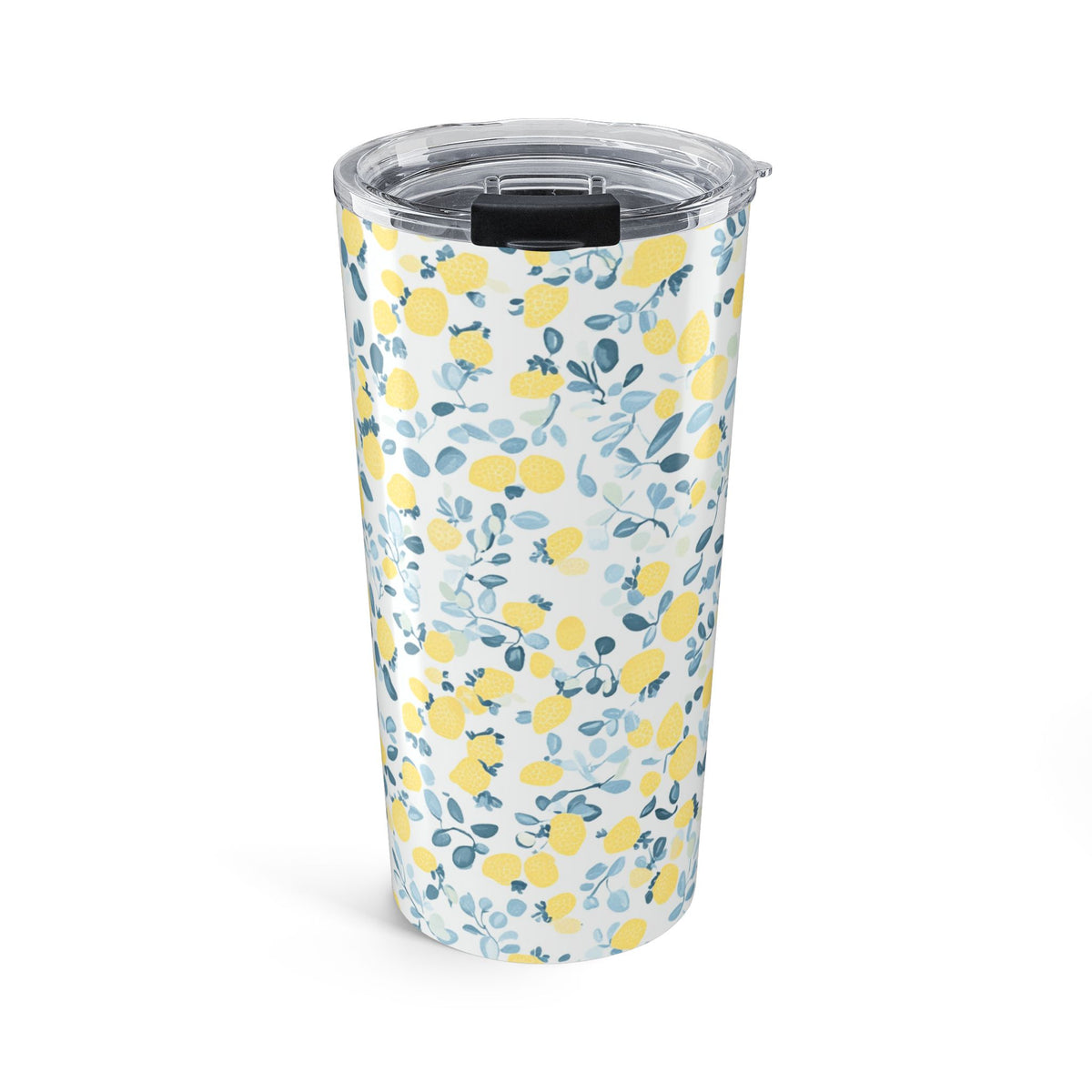 Lemon Floral Tumbler Cup Gift For Sister Cute Summer Drink Tumbler For Traveler Gift Cottagecore
