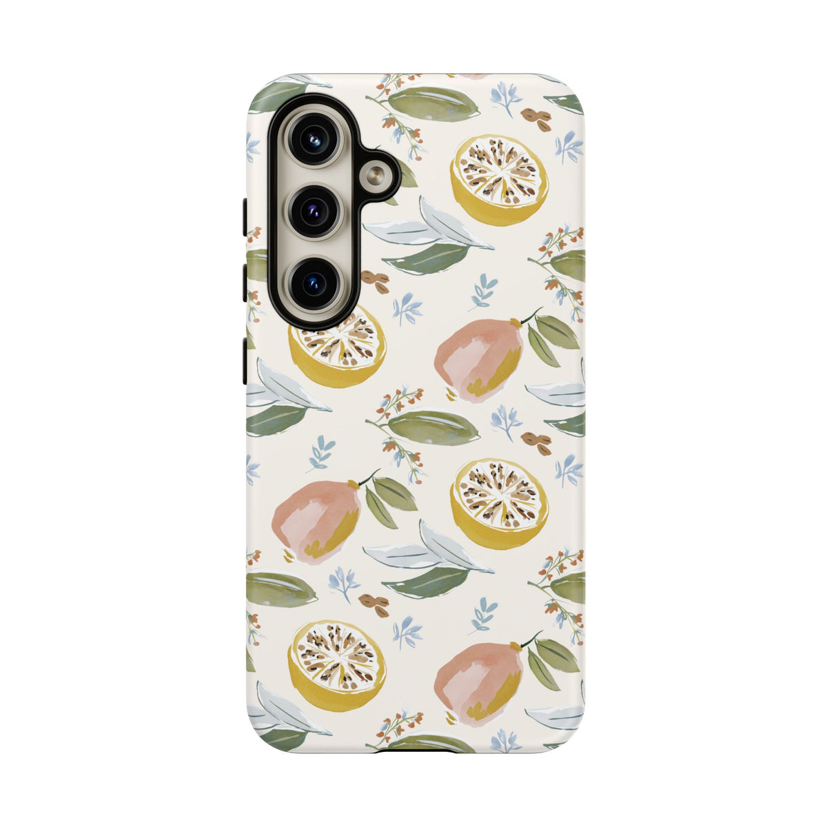 Lemon Pear Phone Case Chef Gift Idea Botanical Citrus Cover Watercolor Fruit iPhone Samsung Google