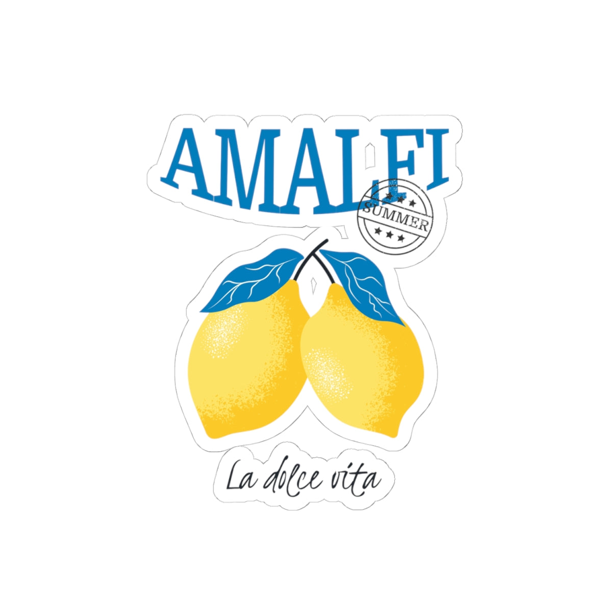 Lemon Sticker Gift For Fruit Lover Citrus Art Decal Present For Italy Gift For Summer Fan Amalfi