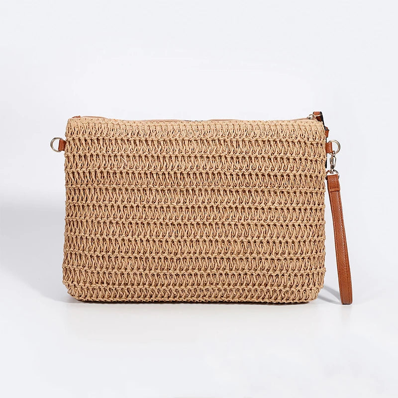 Fashion Embroidered Sequins Clutch Bag for Women Flower Straw Shoulder product image 2