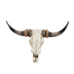 Longhorn bull head wall sculpture brown horn decor