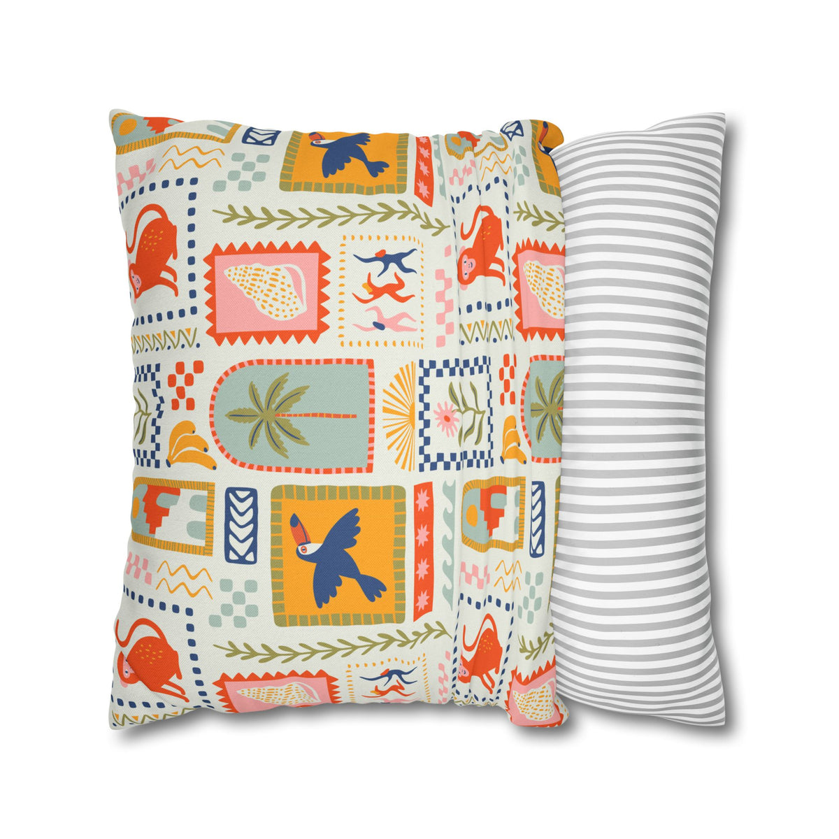 Mediterranean Throw Pillow Cover Amalfi Coast Decor Italian Coastal Cushion Colorful Boho Pillowcase – product image 2