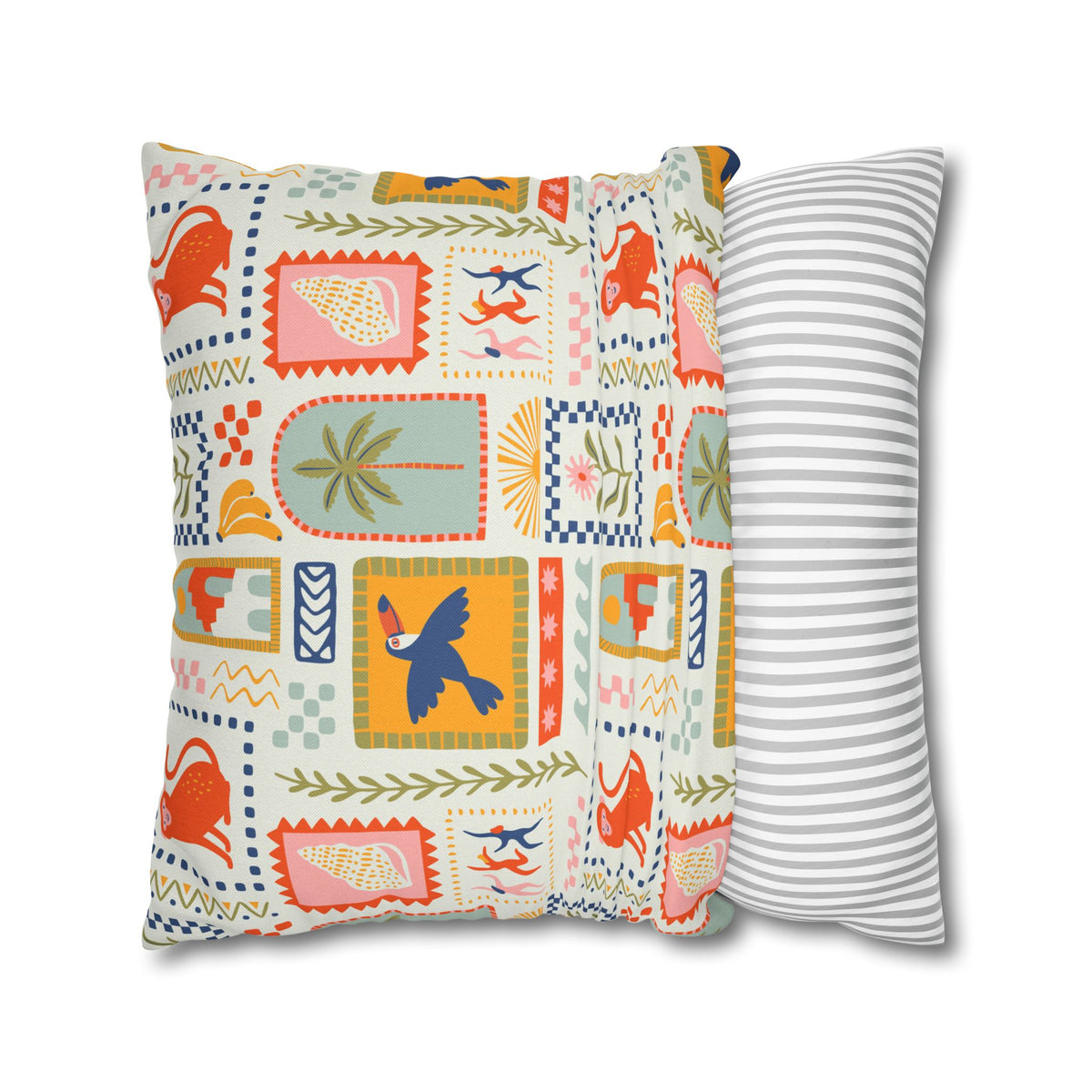 Mediterranean Throw Pillow Cover Amalfi Coast Decor Italian Coastal Cushion Colorful Boho Pillowcase – product image 4