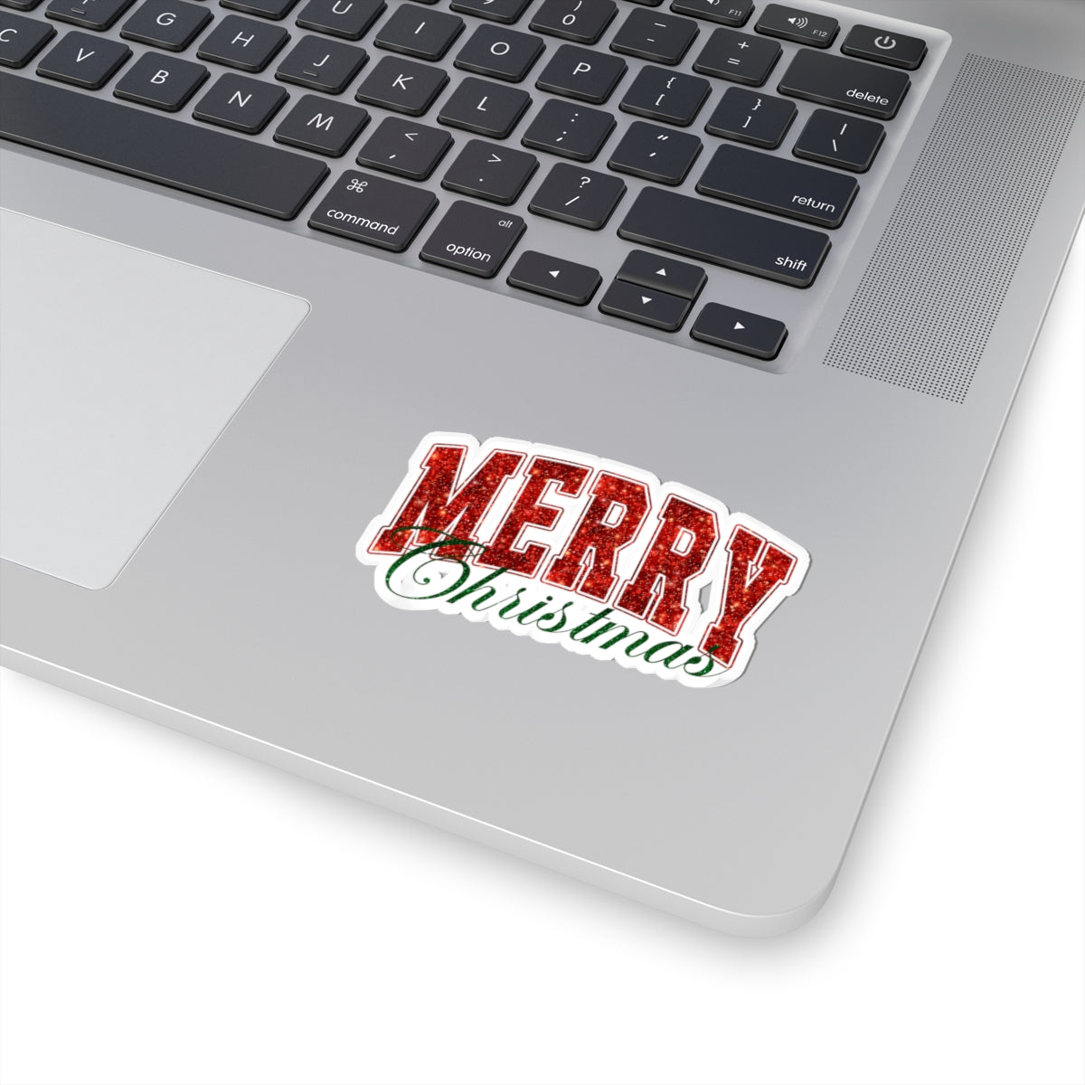 Merry Christmas Sticker Gift For Coworker Red Glitter Vinyl Decal Holiday Laptop Journal Accent – product image 4