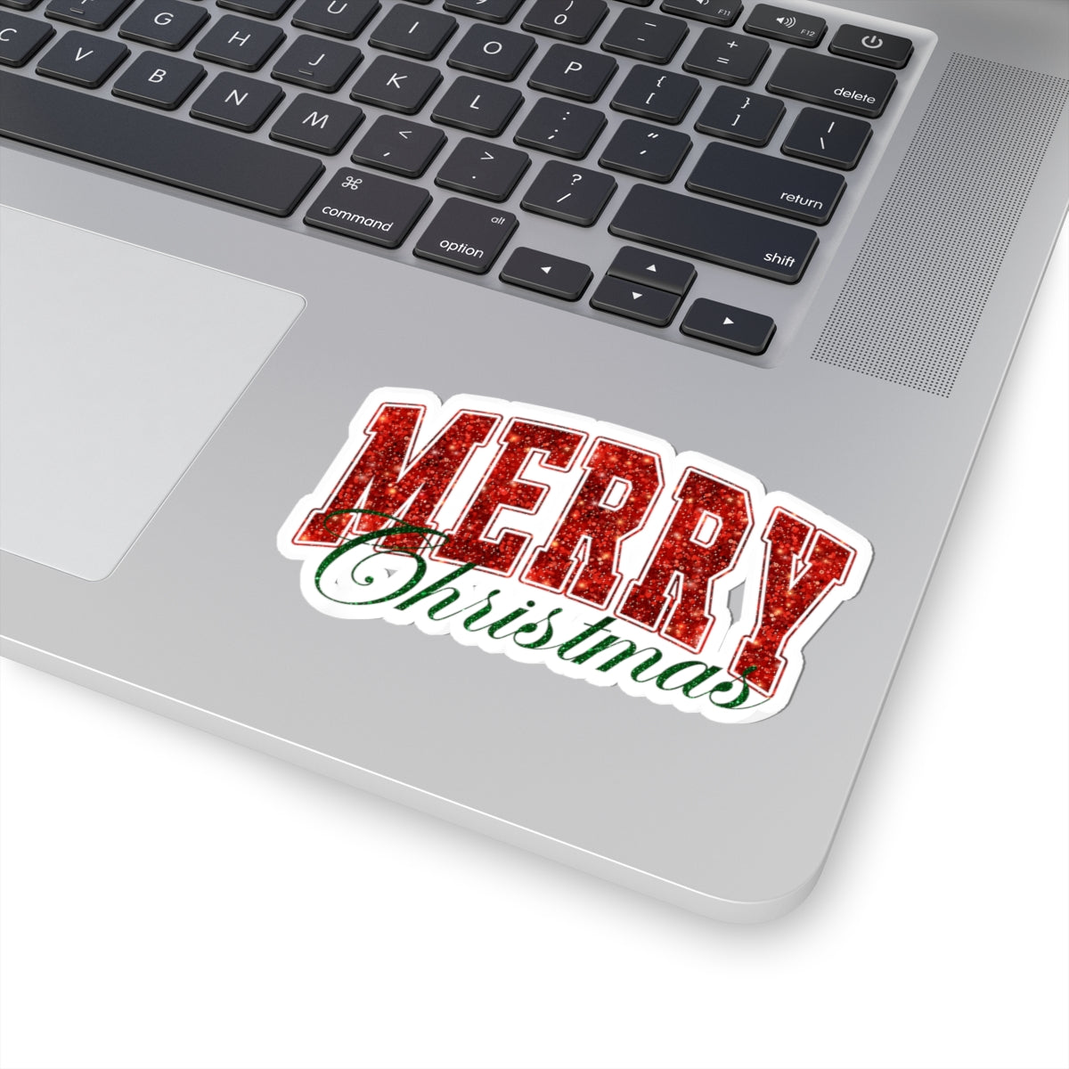Merry Christmas Sticker Gift For Coworker Red Glitter Vinyl Decal Holiday Laptop Journal Accent – product image 6
