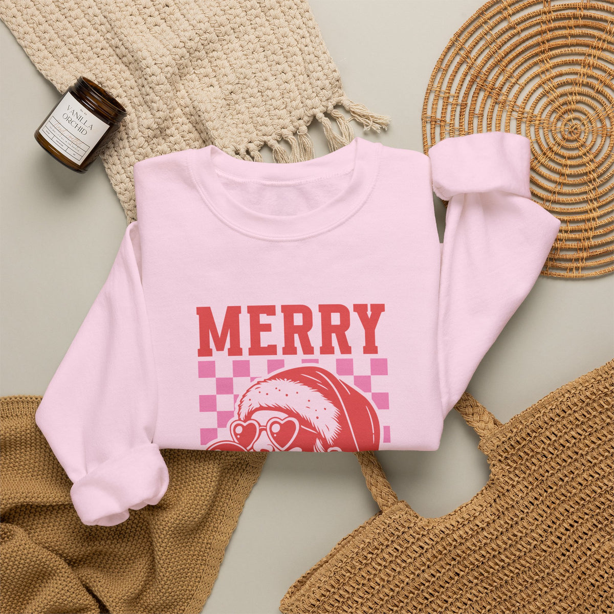Merry Christmas Sweatshirt Gift For Wife Retro Santa Graphic Holiday Present For Sister Trendy – product image 13