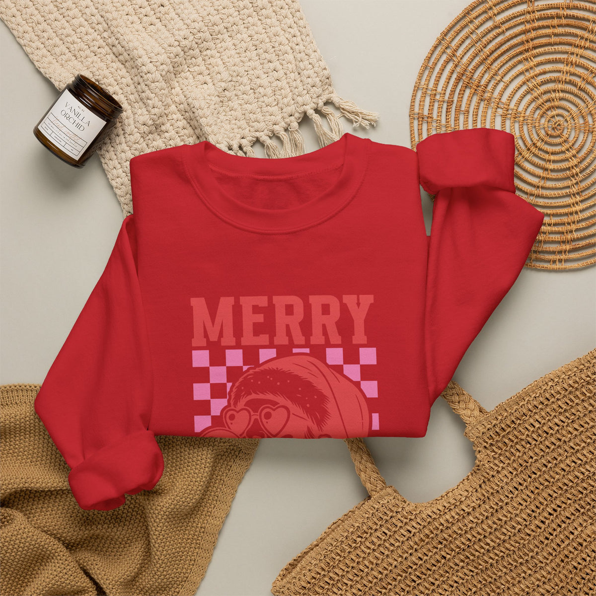 Merry Christmas Sweatshirt Gift For Wife Retro Santa Graphic Holiday Present For Sister Trendy – product image 16