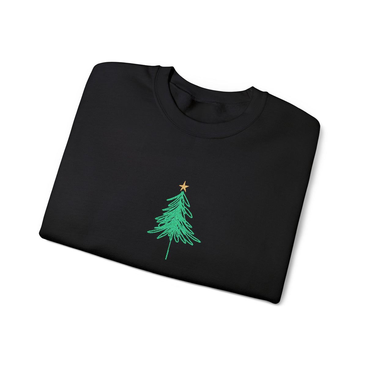 Minimal Christmas Tree Sweatshirt Gift For Sister Holiday Crewneck Present For Wife Elegant Graphic