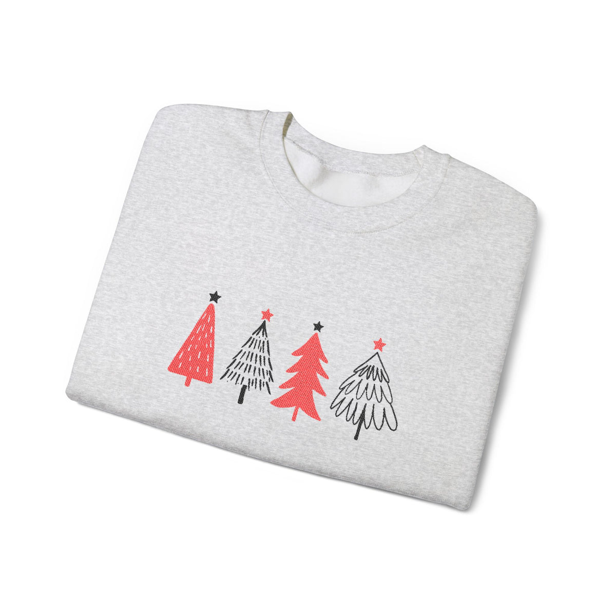 Minimalist Christmas Tree Sweatshirt Embroidered Holiday Crewneck For Matching Family Christmas – product image 3