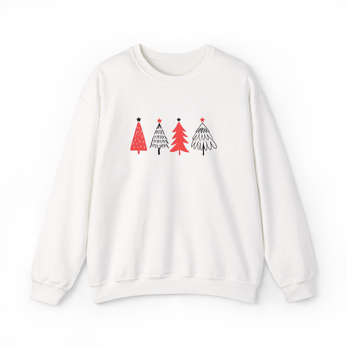 Minimalist Christmas Tree Sweatshirt Embroidered Holiday Crewneck For Matching Family Christmas – product image 4