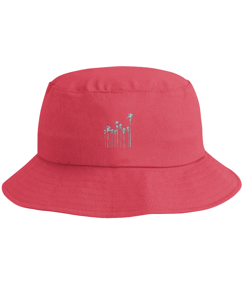 Embroidered Palm Tree Bucket Hat