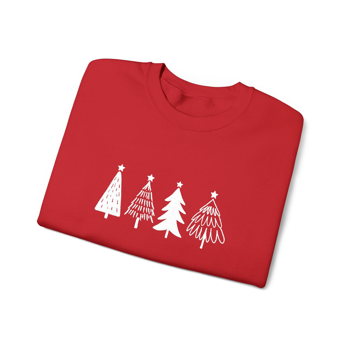 Nordic Christmas Tree Sweatshirt Girlfriend Gift Minimal Holiday Crewneck Scandinavian Winter Sweater