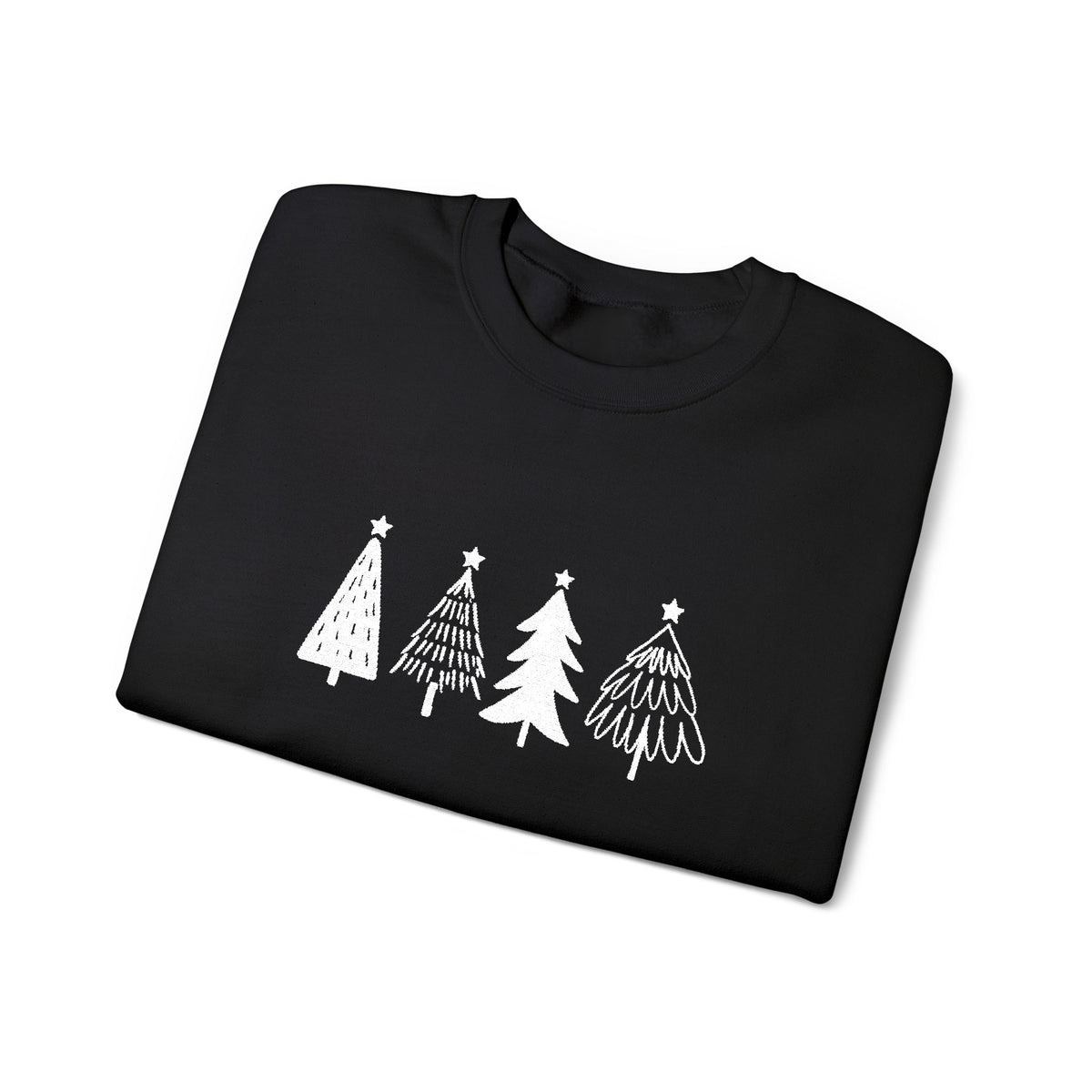 Nordic Christmas Tree Sweatshirt Girlfriend Gift Minimal Holiday Crewneck Scandinavian Winter Sweater – product image 2
