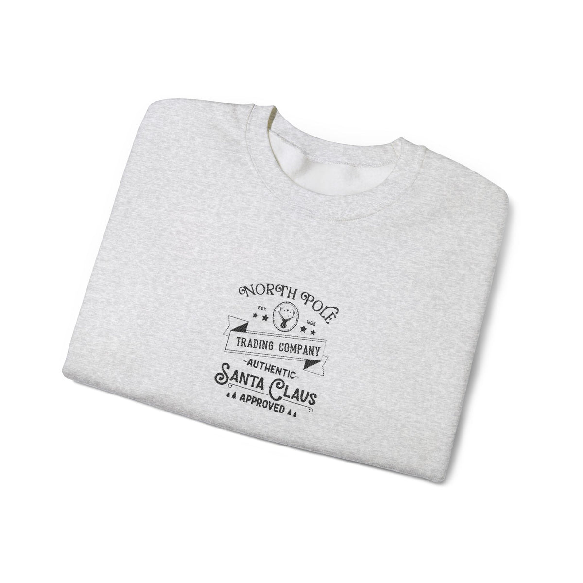 North Pole Embroidered Sweatshirt For Christmas Movie Night Vintage Christmas Crewneck Cozy Holiday – product image 3