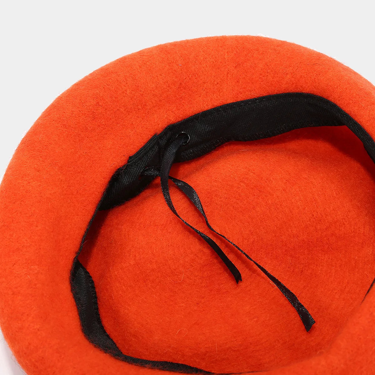 Orange Skull Embroidered Beret - lifestyle view