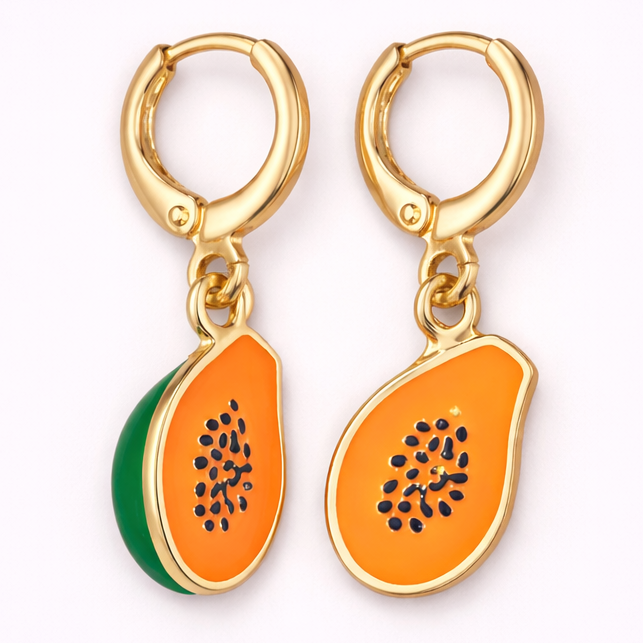 Papaya Drop Earrings - main product view