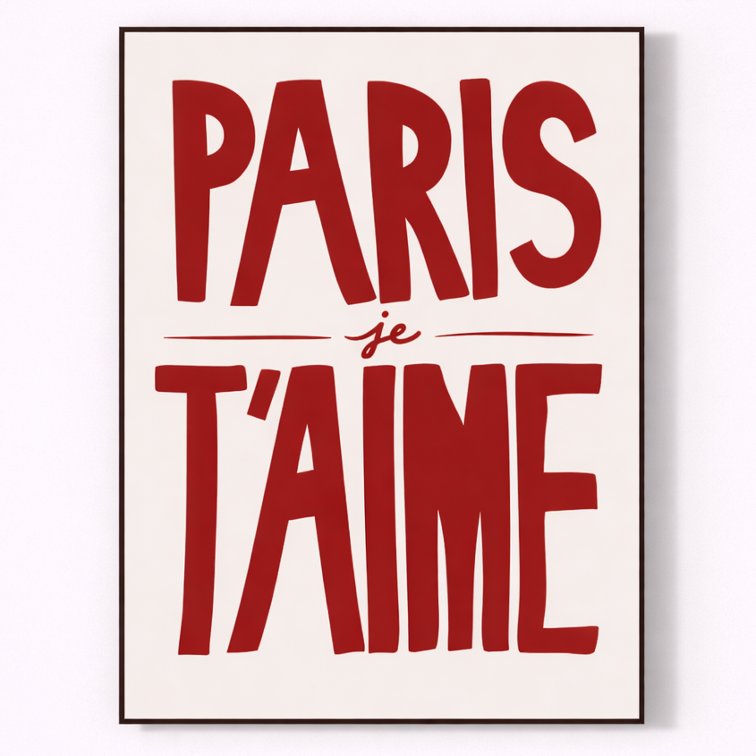 Paris Je T Aime Wall Art - main product view