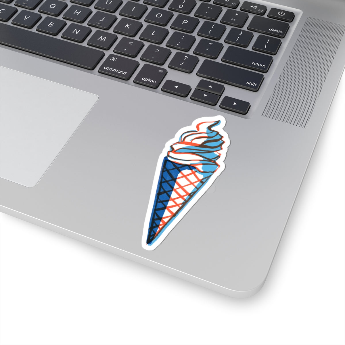 Patriotic Ice Cream Sticker for Summer Fun Decal Red White Blue USA Gift for Kids Sticker for Adults – product image 6