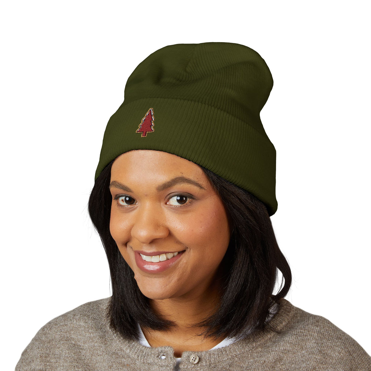 Pine Tree Beanie Outdoorsy Winter Hat Cozy Knit Cap For Hiker Mountain Lover Headwear Camping Gift – product image 9