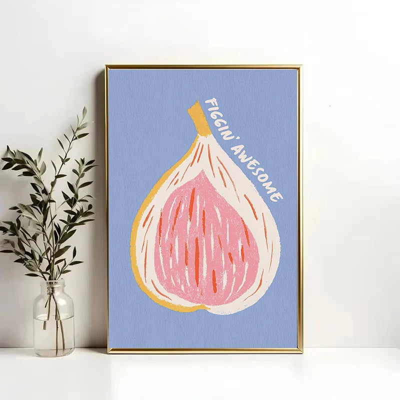 Pink Fig Wall Art - styled product view