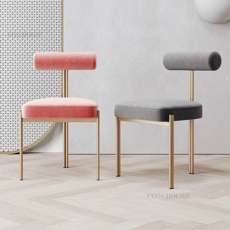 Pink Gold Dining Chair - detail view