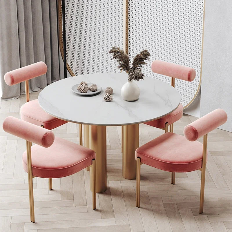 Pink Gold Dining Chair - lifestyle view
