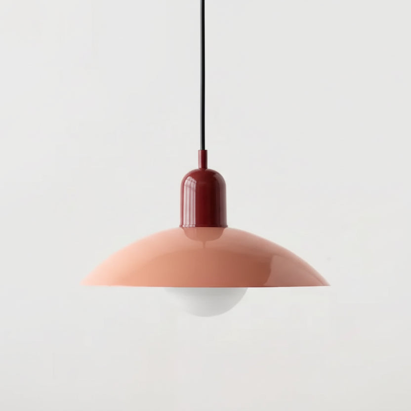 pink red metal pendant light e27 main product view