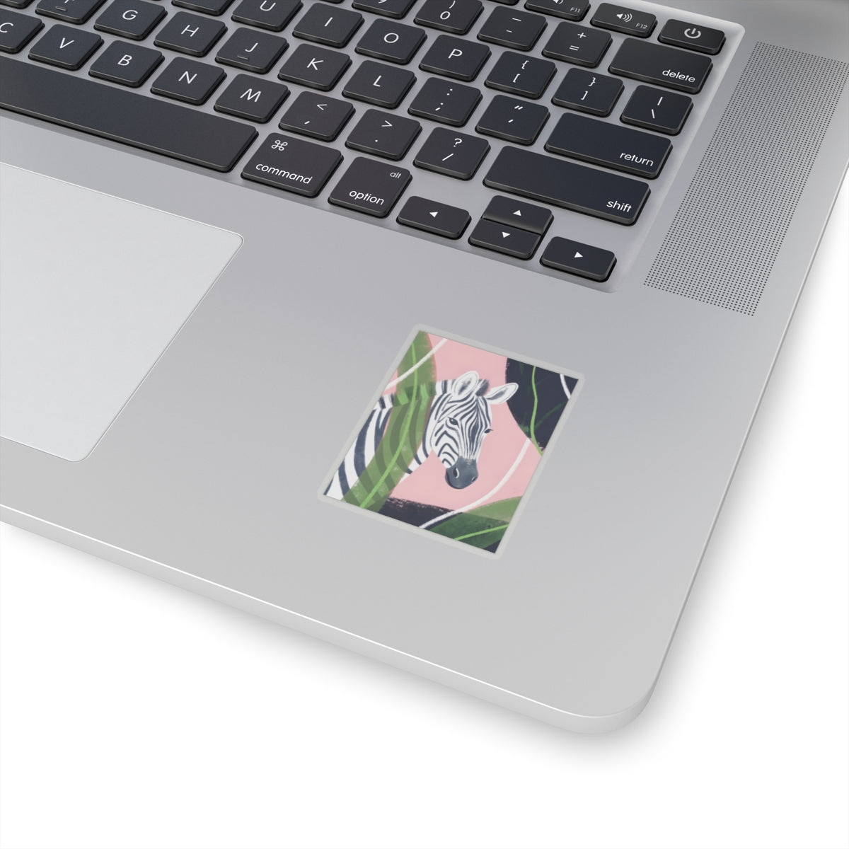 Pink Tropical Zebra Sticker | Kiss-Cut Vinyl Laptop Decal – product image 9