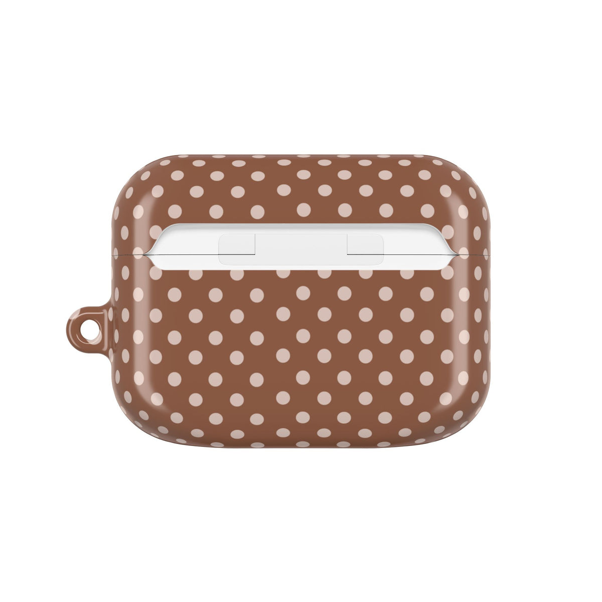 Polka Dot AirPods Case Gift For Girlfriend Neutral Tech Accessory Minimalist Earbud Cover Brown Beige – product image 5
