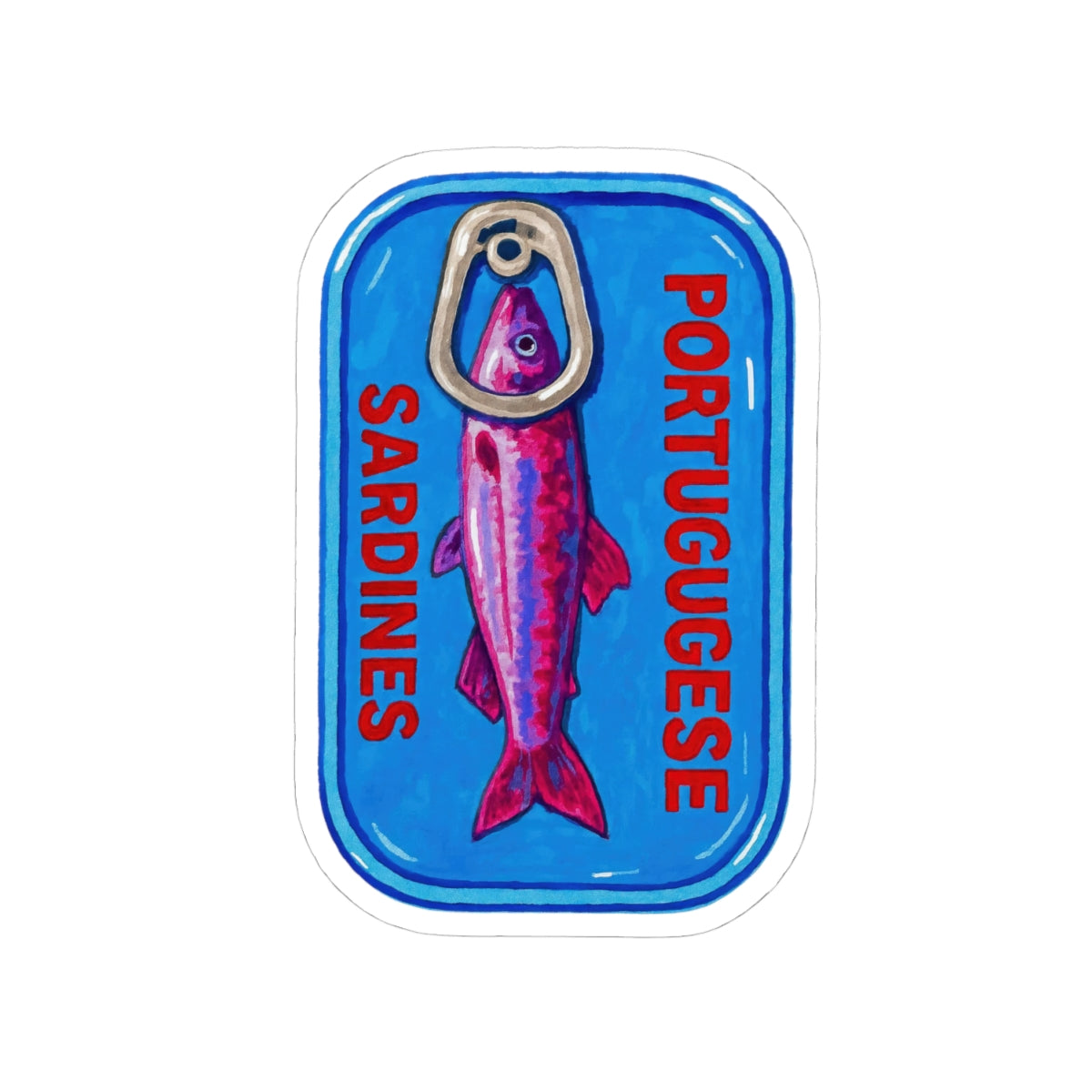 Portugal Travel Planner Sticker Portuguese Sardine Stickers For Phone Decal Retro Tin Fish Sticker