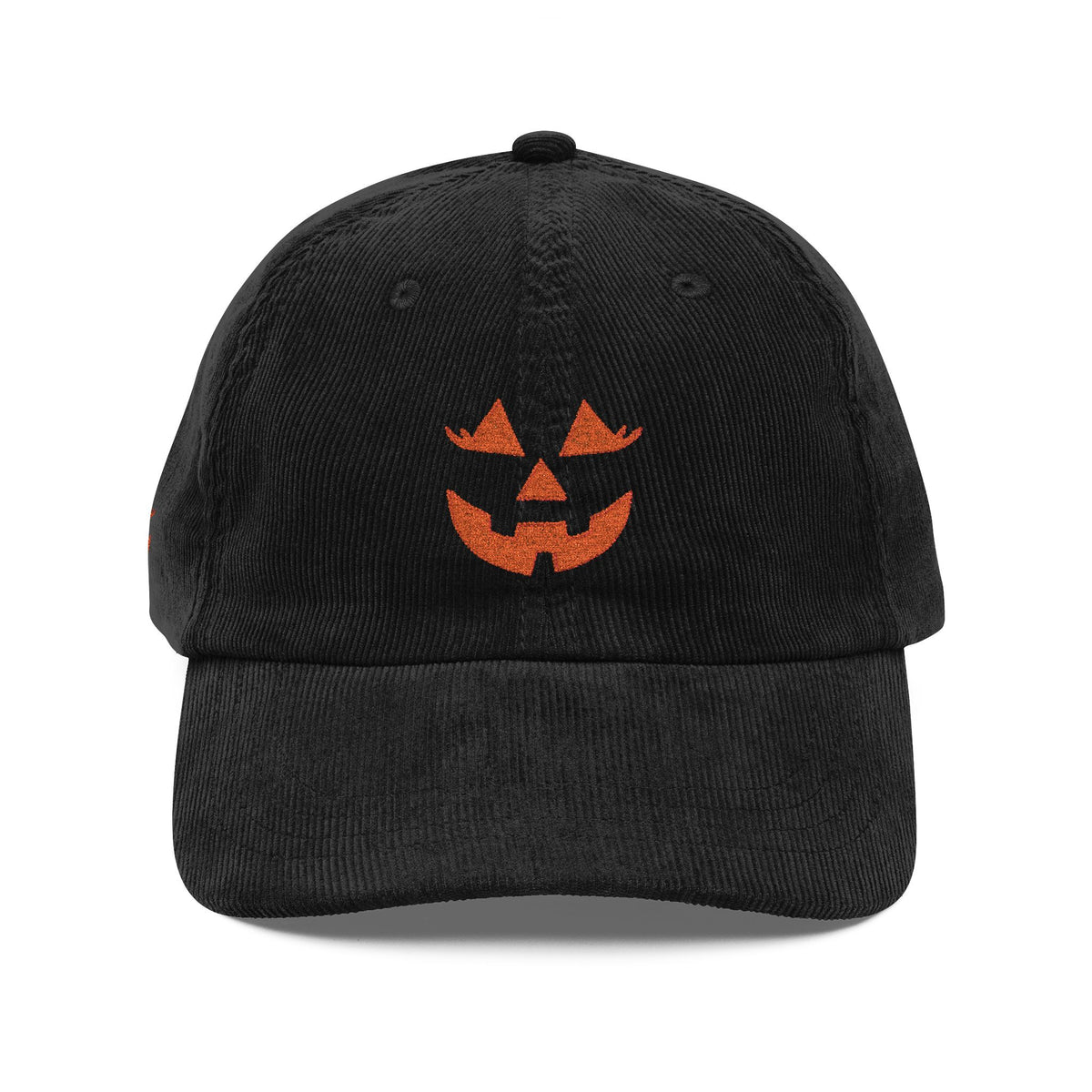 Pumpkin Embroidered Corduroy Hat Halloween Jack O Lantern Cap Fall Outfit Aesthetic Spooky Season – product image 2